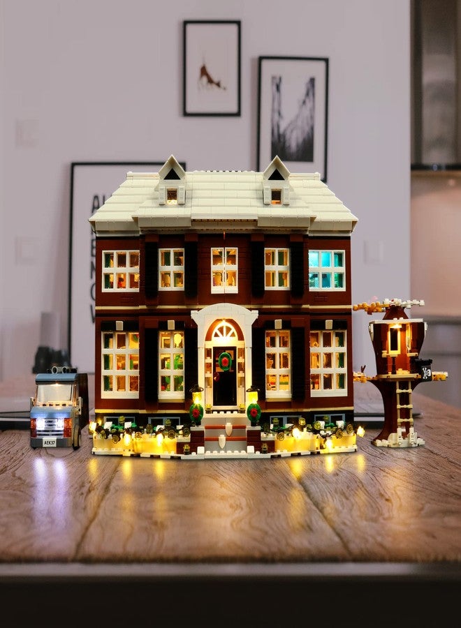 إضاءة LED من BrickBling متوافقة مع مجموعة بناء Lego Home Alone 21330، إصدار صوتي متوافق مع Lego 21330، تشغيل الموسيقى (النموذج غير متضمن) - Image 5
